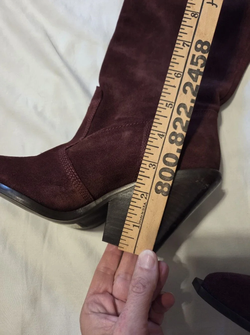 Free People Triple Crown Over The Knee Boot Espresso Suede, NWOT